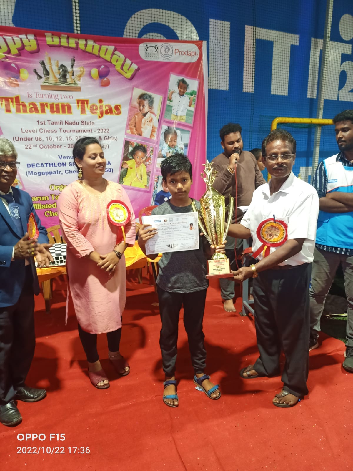 Jackson V  X of VII A won the first prize in Tamilnadu State Level chess tournament , under 12, organised by Tamilnadu Chess Tournament - 2022