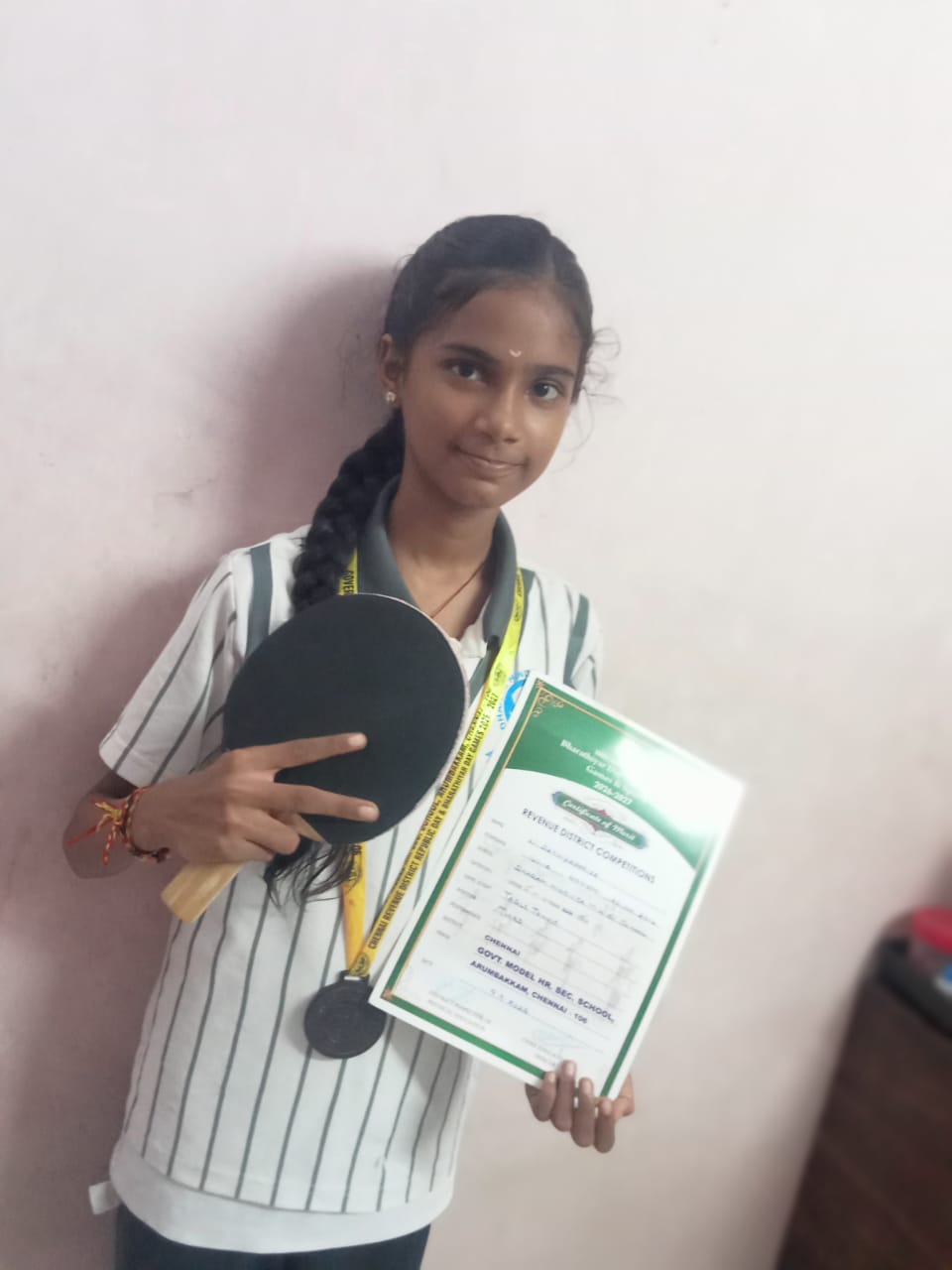 TABLE TENNIS DISTRICT RUNNER-UP GIRL - U-14 SINGLES